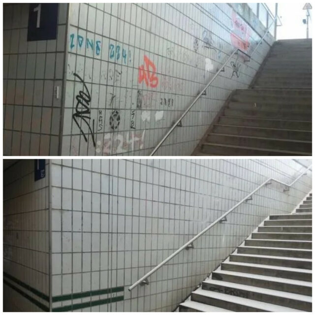 Graffiti - Fliesenreinigung